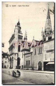 Old Postcard Dijon Eglise Notre Dame