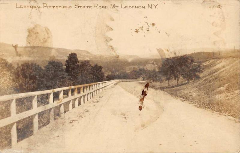 Mt Lebanon New York Pittsfield State Rd Real Photo Antique Postcard K92563