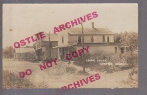 Cedar Creek MICHIGAN RPPC 1914 MAIN STREET nr Cloverdale Hastings GHOST TOWN MI