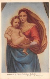 BF35238 madonna di s sisto particolare raffaello d  painting art front/back scan