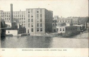 Stevens-Duryea Automobile Factory, Chicopee Falls MA Vintage Postcard O12