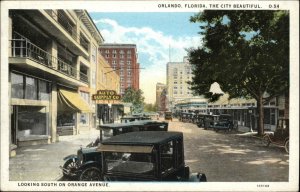 Orlando Florida FL Classic Cars Street Scene Vintage Postcard