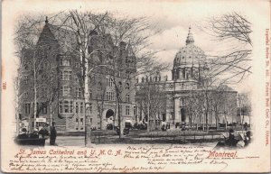 Canada St. James Cathedral and YMCA Montreal Vintage Postcard 03.84