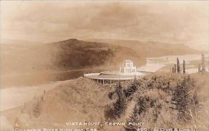 Oklahoma Vista House Columbia River Highway Real Photo RPPC