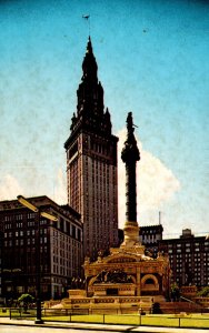 Ohio Cleveland Soldiers and Sailors monument And Terminal Tower Building