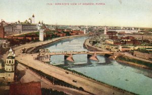 Vintage Postcard Birds Eye View Southeast Of St. Petersburg Moscow Russia
