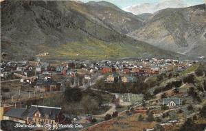 Manitou Colorado~Bird's Eye View of City~Mountains in Distance~c1910 Postcard