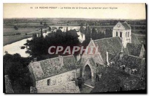 Old Postcard La Roche Posay the Valley of the Creuse in the foreground the ch...