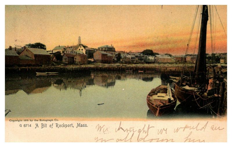 Massachusetts Rockport , View of town from Bay