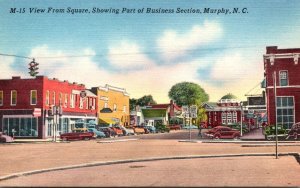 North Carolina Murphy View From Square Showing Part Of Business Section