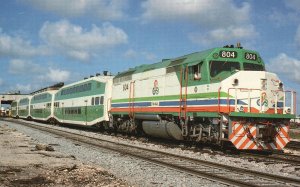 Vintage Postcard Tri-Rail 804 67-Mile Commuter Between Miami West Palm Beach FL