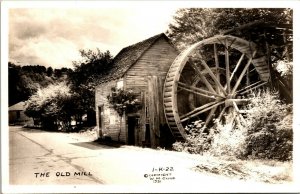 Vtg 1930s Old Water Mill Bryson City North Carolina NC RPPC W.M Cline Postcard