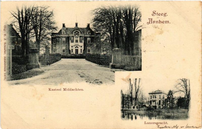 CPA AK STEEG ARNHEM Kasteel Middachten Lauersgracht NETHERLANDS (604675)