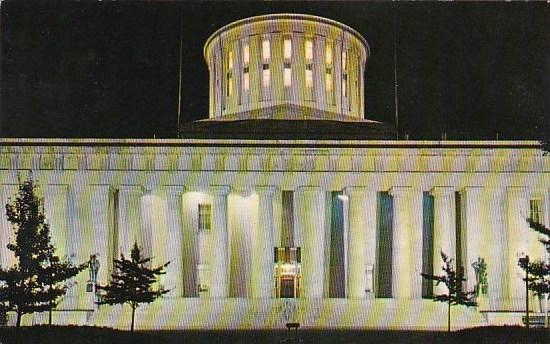 Ohio Columbus Night View Of The Ohio State Capitol