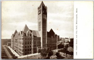 Courthouse And City Hall Minneapolis Minnesota MN Building Postcard