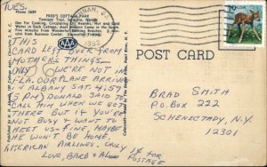 Sarasota FL Fred's Cottage Park Linen Multi View Postcard