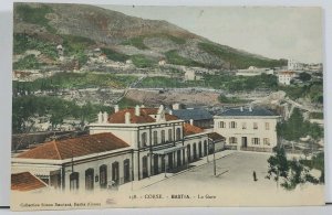 Corsica Bastia La Gare c1908 France Simon Damiani Postcard L6