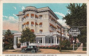 Postcard Fort Bedford Inn PA 1929