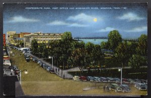 Memphis, TN - Confederate Park, Post Office and Mississippi River