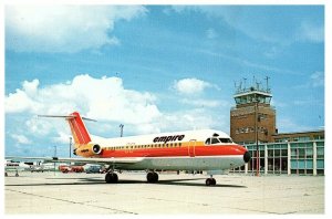 AMERICAN / PIEDMONT / EMPIRE AIRLINES F-28 UTICA-ROME AIRPORT POSTCARD