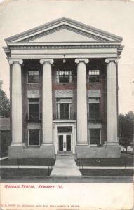 Kewanee Illinois Masonic Temple Antique Postcard J44861