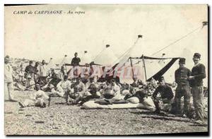 Old Postcard Army Camp Carpiagne At rest