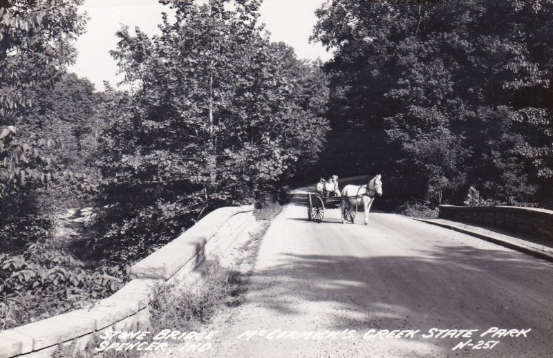 Indiana Spencer McCormick's State Park The Stone Bridge Real Photo