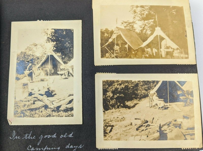 1920s era Gray Line Bus Old Photo and Album Camping Valley Forge Asbury Park