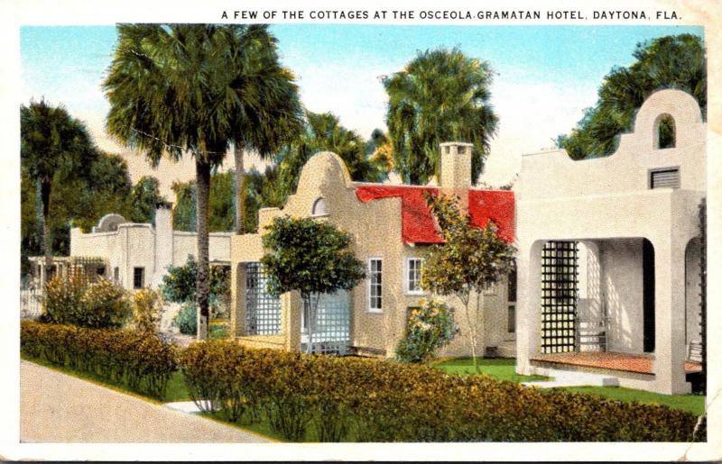 Florida Daytona Osceola-Gramatan Hotel View Of The Cottages 1925 Curteich