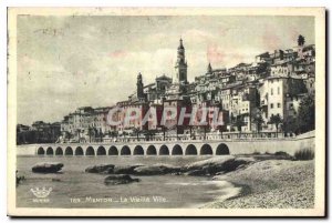 Old Postcard Menton Old City