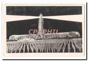 Battlefields of Verdun Postcard Modern ossuary and cemetery Douaumont Night E...