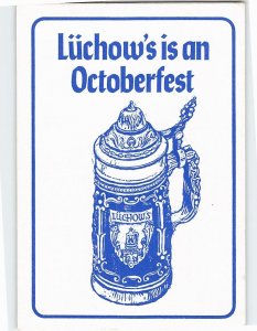 Postcard Lüchow's is an Octoberfest Lüchow's New York City New York USA