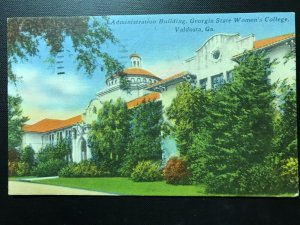 Vintage Postcard 1953 Georgia State Women's College Admin Building Valdosta GA