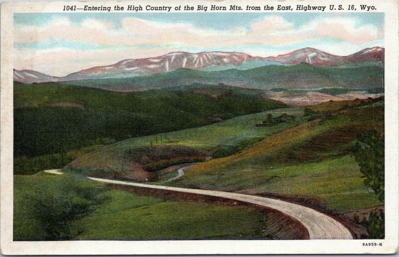 Entering the High Country of the Big Horn Mts from the East, Highway US  Wyoming