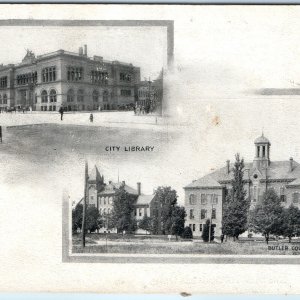 c1900s UDB Indianapolis, IN City Library Butler College Multi View by News A168