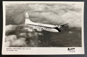 Mint England Real Picture Postcard BOAC Bristol Britannia 102 1954