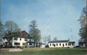Bethel NY WBER Radio Transmitter Staten Island 1950s-60s Vintage Postcard