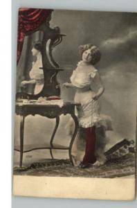Sexy Woman Provocative Clothes c1910 Postcard