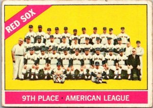 1966 Topps Baseball Card 1965 Boston Red Sox sk3009