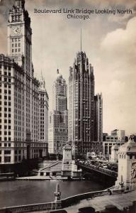 Chicago Illinois Link Bridge Real Photo Antique Postcard K107251