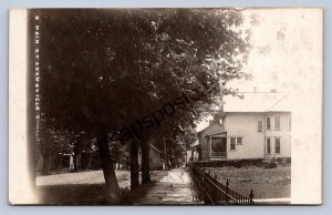 DC1/ Adamsville Ohio RPPC Postcard c1910 Zanesville Main St Homes  147