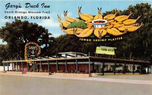 D5/ Orlando Florida Fl Postcard 1959 Chrome Gary's Duck Inn Restaurant