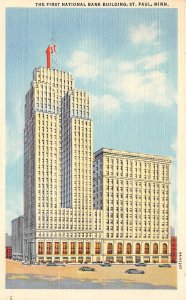 St. Paul Minnesota 1942 Postcard First National Bank Building