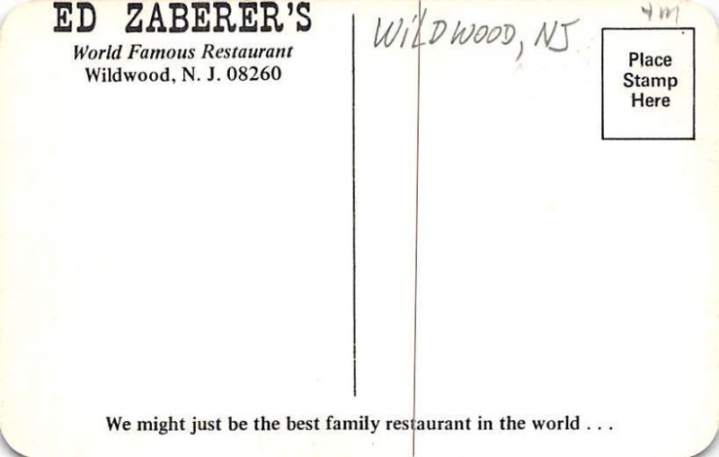 ED Zaberer's World Famous Restaurant - Wildwood, New Jersey NJ