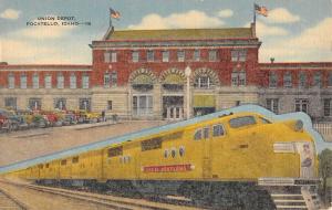 Pocatello Idaho Union Depot Street View Antique Postcard K98865