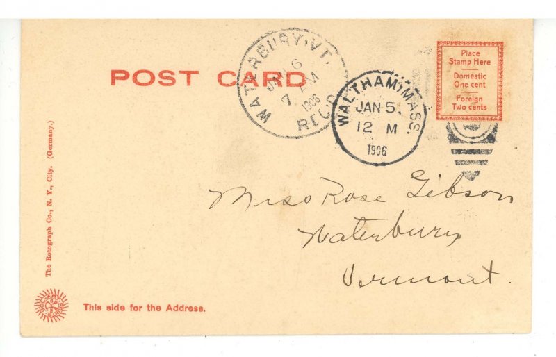 MA -  Waltham. High School ca 1905