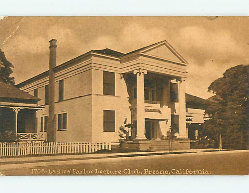 Divided-Back LADIES PARLOR LECTURE CLUB Fresno California CA t6660