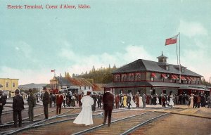 Coeur d'Alene Idaho Electric Terminal, Color Lithograph Vintage Postcard U8880