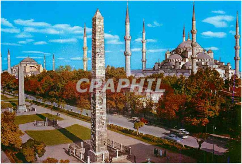 Postcard Modern Istanbul ve Saheserleri Hippodrome and the Blue Mosque