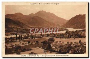 Old Postcard Digne les Bains Panoramic Valley and the Bleone